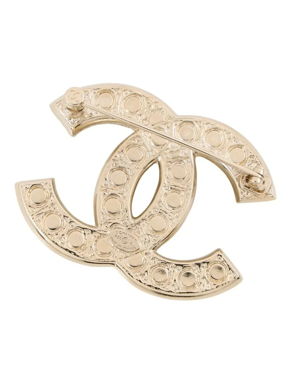 Chanel Brooch CC Logo Faux Pearl